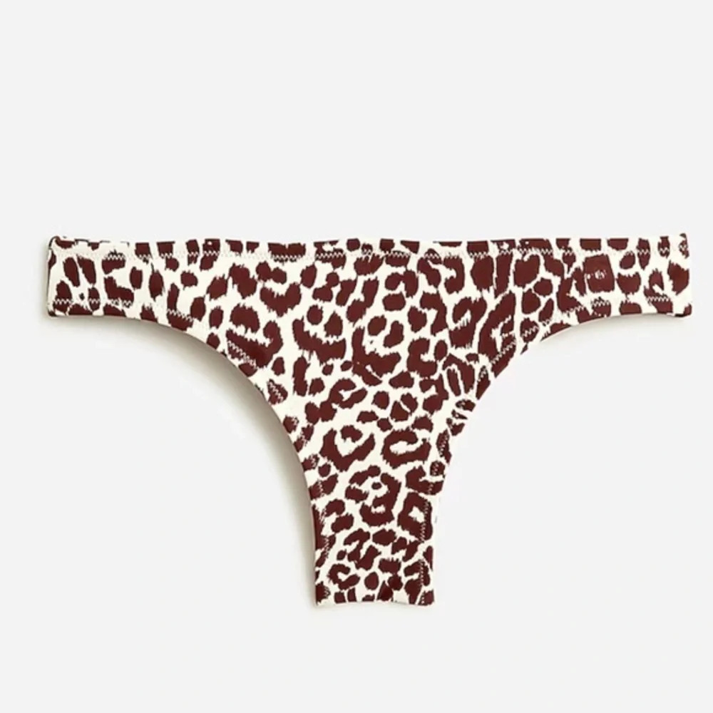 New J Crew BF109 Hipster Full Coverage Bikini Bottom Leopard Print
